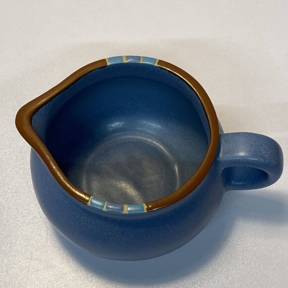 Vintage Dansk Intl Mesa Sky Blue Stoneware Creamer Cream Pitcher Portugal Handle - Picture 6 of 8